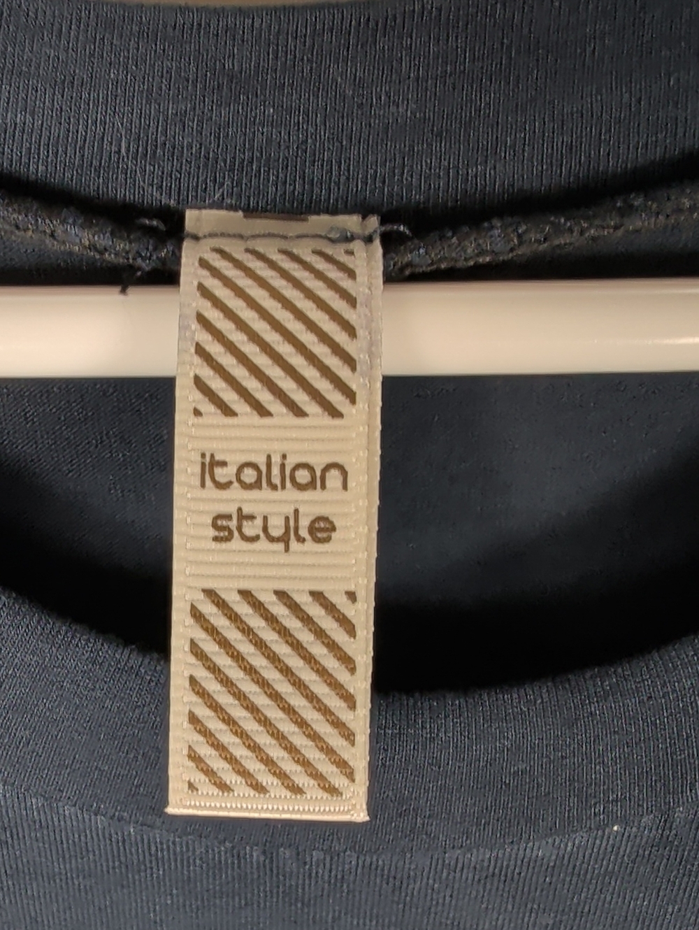Italian Style Navy Crewneck Tee Dress - Picture 3 of 9